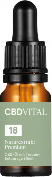 CBD Naturextrakt 18% Premium Öl 30ml - CBD Vital