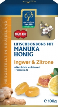 Lutschbonbons MANUKA HONIG Ingwer Zitrone