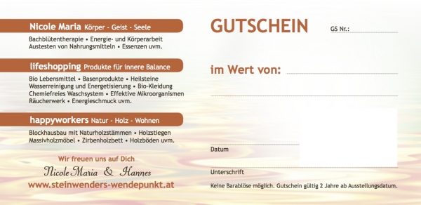 Gutschein im Wert von EURO 10,-